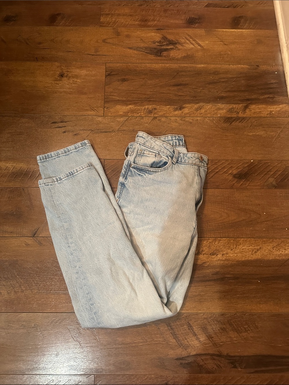 Zara Light Blue Boyfriend Jeans - Picture 2 of 2